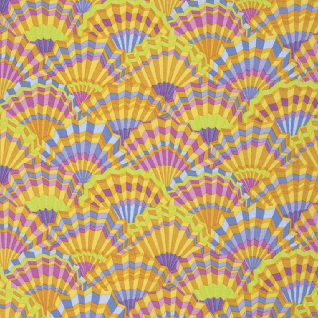 Artistic Quilts with Color Fabric Kaffe Fassett Collective - Paper Fans - YELLOW SKU# PWGP143.YELLOW