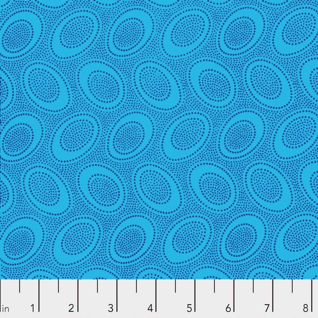 Artistic Quilts with Color Fabric Kaffe Fassett Collective TURQU Aboriginal Dot SKU# PWGP071.TURQU DELIVERY APRIL 2021