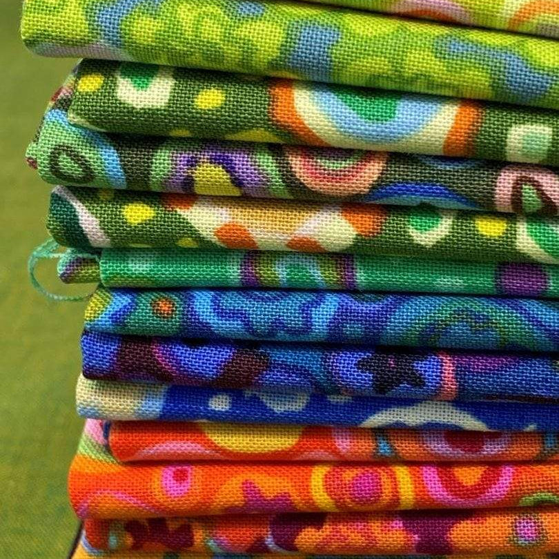 Artistic Quilts with Color Fabric Kaffe Fassett - Millefiore/Roman Glass/Paperweight - IH Fat Quarter Bundle