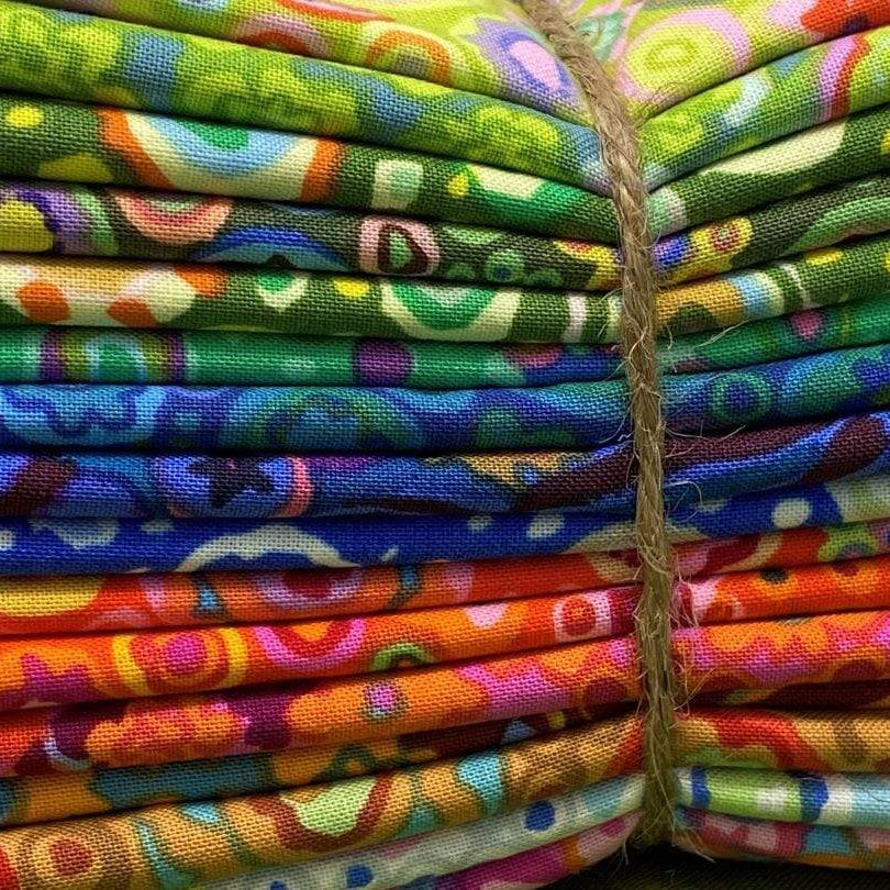 Artistic Quilts with Color Fabric Kaffe Fassett - Millefiore/Roman Glass/Paperweight - IH Fat Quarter Bundle
