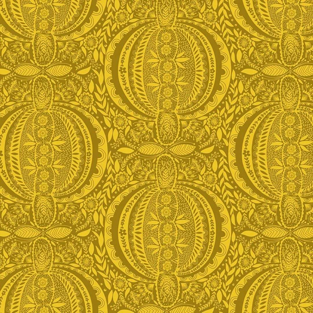 Artistic Quilts with Color Fabric LOVE ALWAYS, AM by Anna Maria Bright, PROPAGATE - GOLDEN SKU# PWAM006.GOLDEN