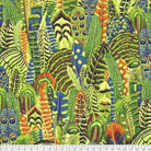 Artistic Quilts with Color Fabric Philip Jacobs for the Kaffe Fassett Collective - Feather - LIME SKU# PWPJ055.LIME