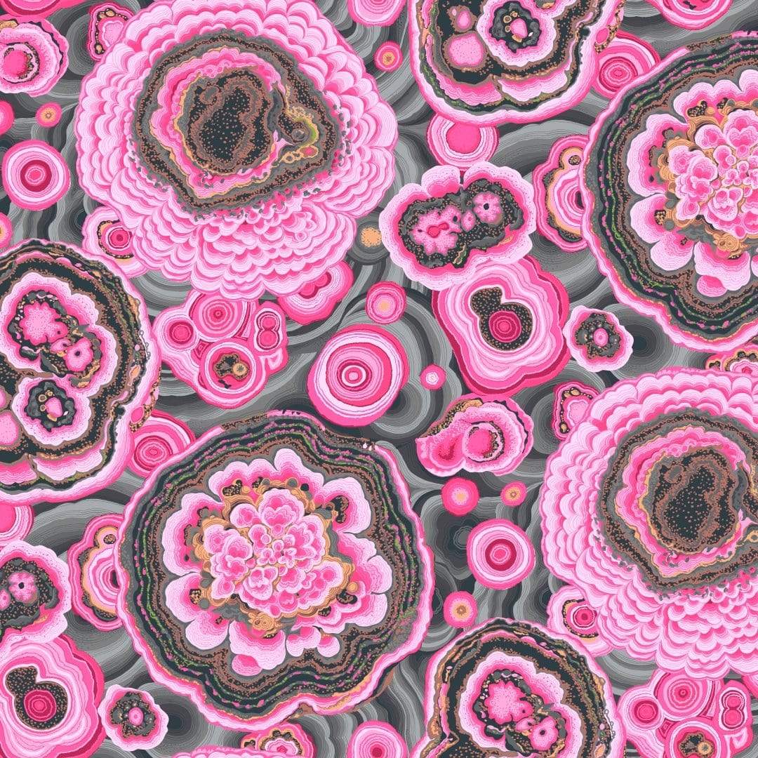 Artistic Quilts with Color Fabric Philip Jacobs for the Kaffe Fassett Collective Stash Agate - Pink SKU# PWPJ106.PINK