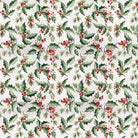 Artistic Quilts with Color Fabric Tim Holtz  Eclectic Elements Christmastime - JOLLY HOLLY SKU# PWTH166.WHITE SHIPPING JUNE 2021