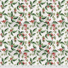 Artistic Quilts with Color Fabric Tim Holtz  Eclectic Elements Christmastime - JOLLY HOLLY SKU# PWTH166.WHITE SHIPPING JUNE 2021