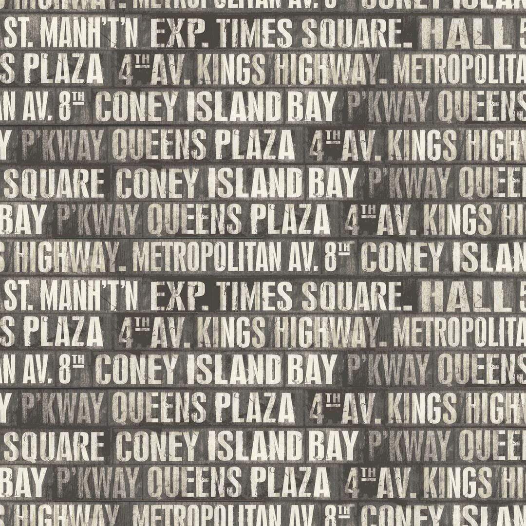 Tim Holtz - MONOCHROME - Subway Signs, Charcoal