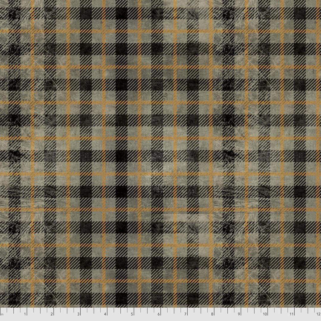 Artistic Quilts with Color Fabric Tim Holtz  Eclectic Elements REGIONS BEYOND- Foreboding, Black SKU# PWTH152.BLACK