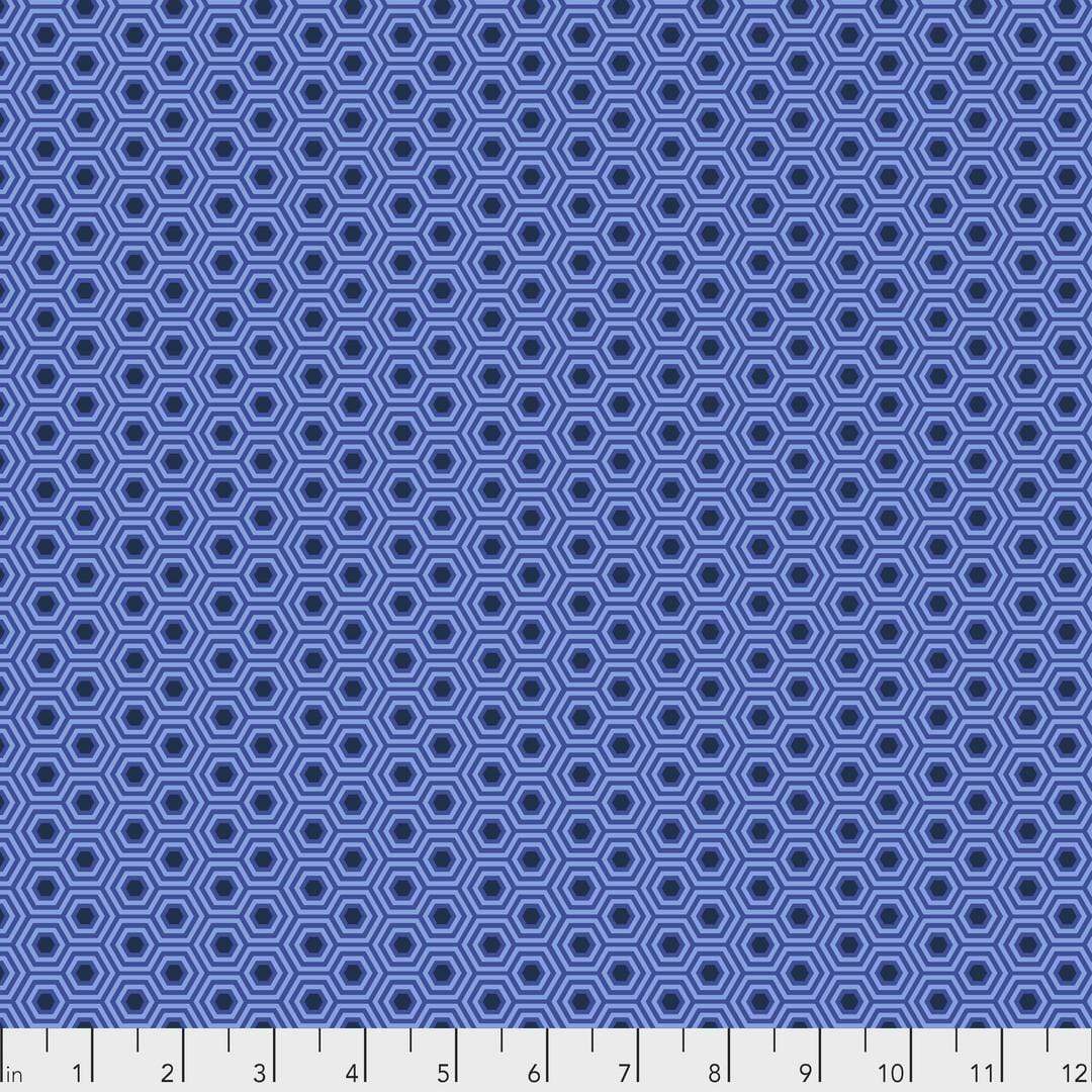 Artistic Quilts with Color Fabric Tula Pink True Colors - Hexy - DEEP SEA SKU #PWTP150.DEEPSEA