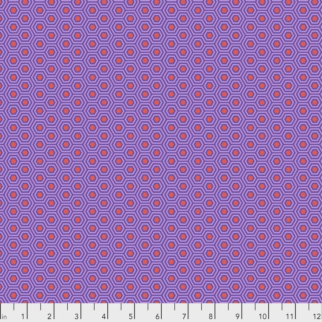 Artistic Quilts with Color Fabric Tula Pink True Colors - Hexy - Fire Fish SKU #PWTP150.FIREFISH