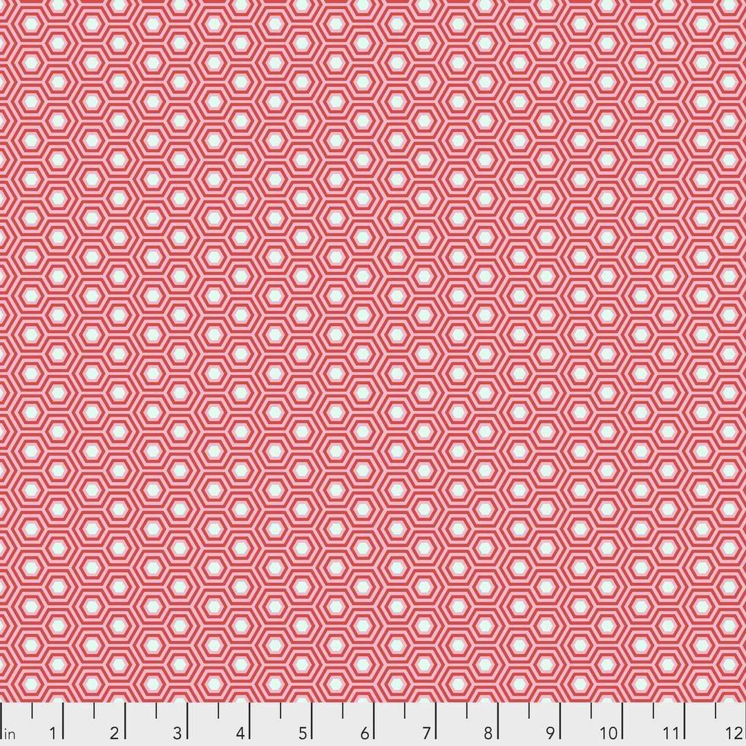 Artistic Quilts with Color Fabric Tula Pink True Colors - Hexy - THISTLE SKU #PWTP150.FLAMINGO