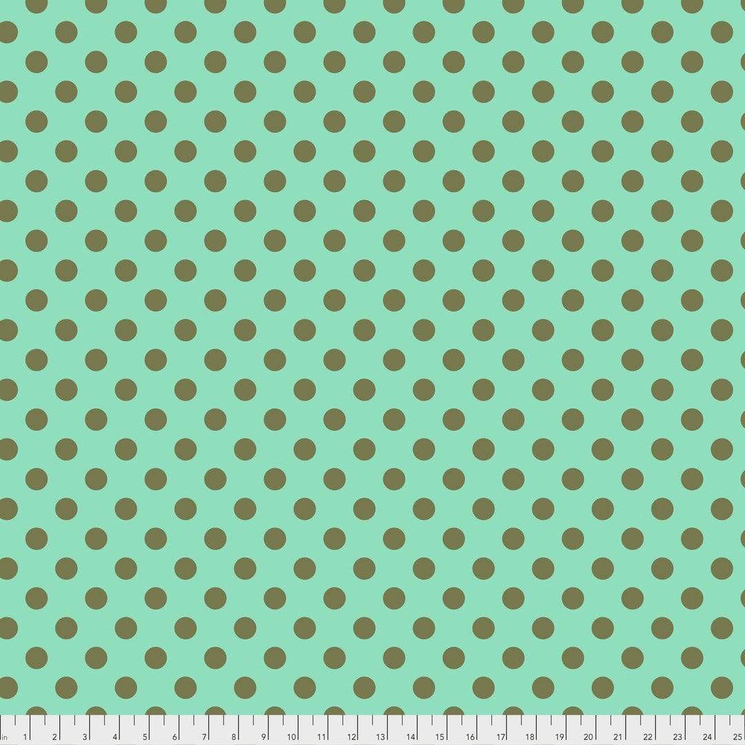 Artistic Quilts with Color Fabric Tula Pink True Colors - Pom Poms - AGAVE SKU #PWTP118.AGAVE