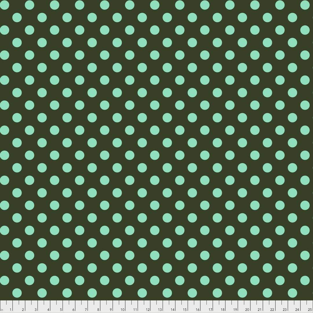 Artistic Quilts with Color Fabric Tula Pink True Colors - Pom Poms - FERN SKU #PWTP118.FERNX