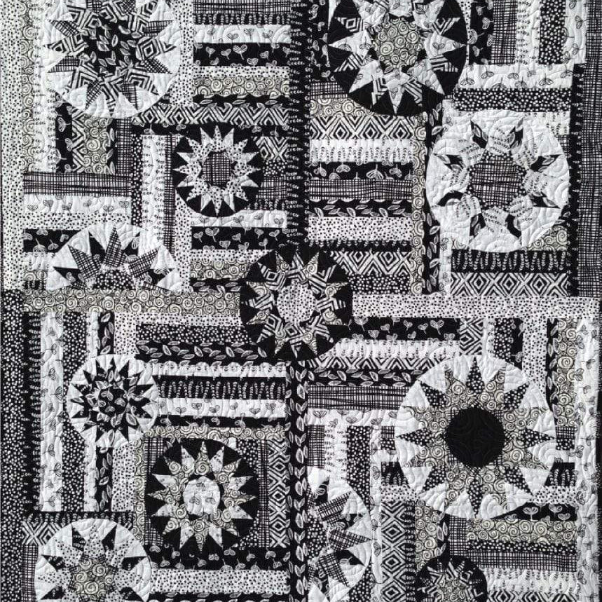 Artistic Quilts with Color FAT ROBIN 16-POINT MARINER'S COMPASS BOOK AND RULER COMBO