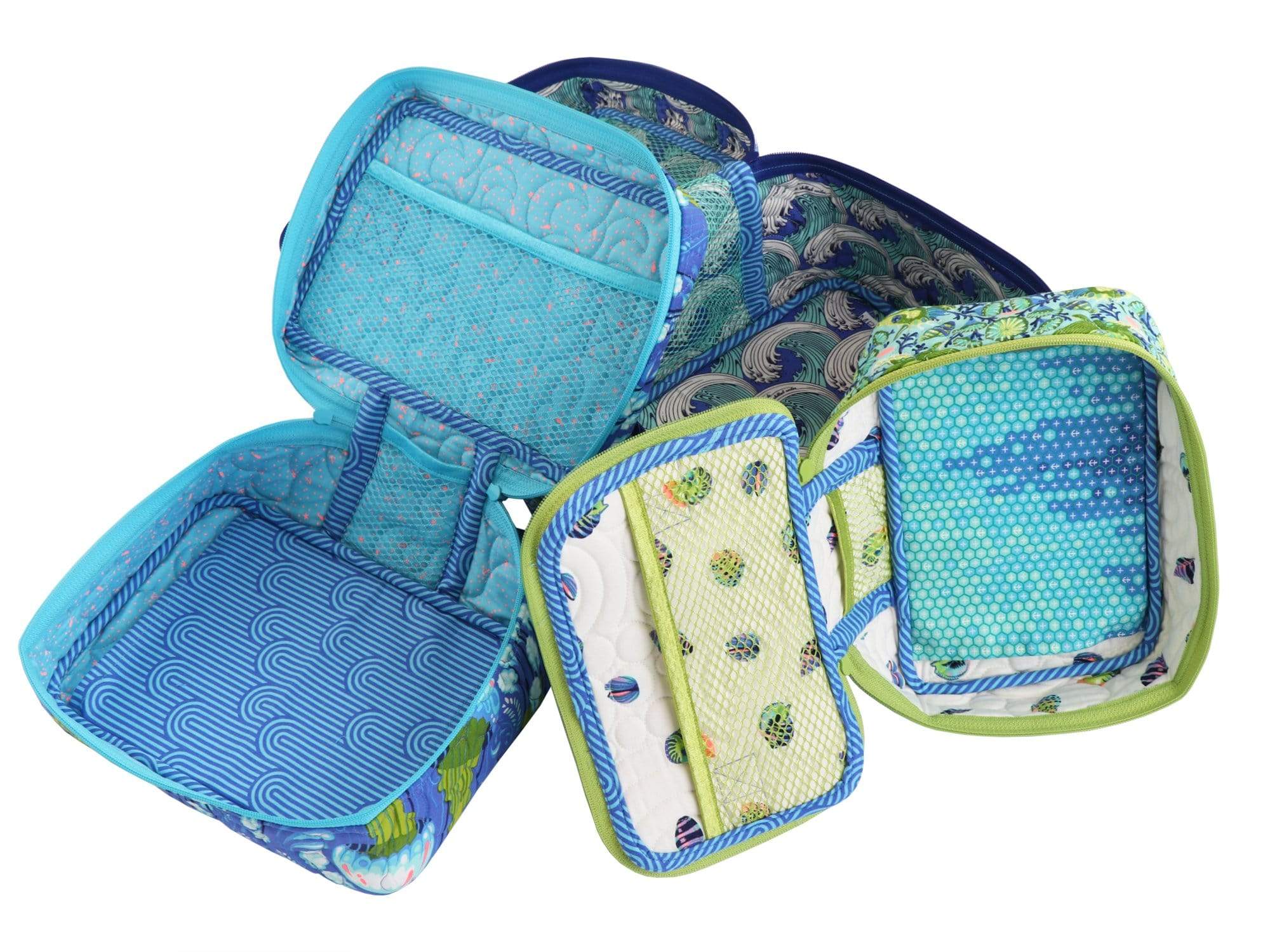 Artistic Quilts with Color pattern BYANNIE - ALL ABOARD! TRAIN CASE TRIO