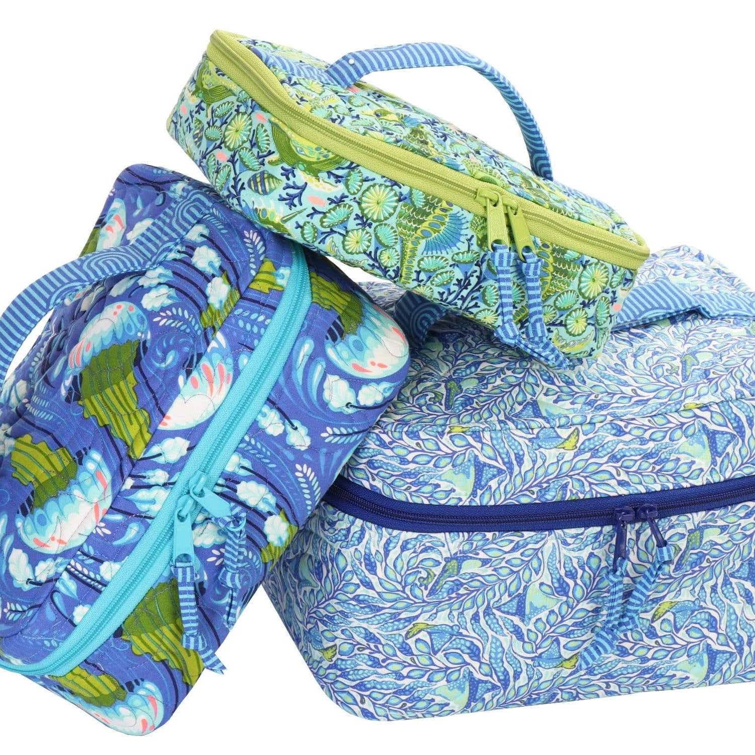 Artistic Quilts with Color pattern BYANNIE - ALL ABOARD! TRAIN CASE TRIO