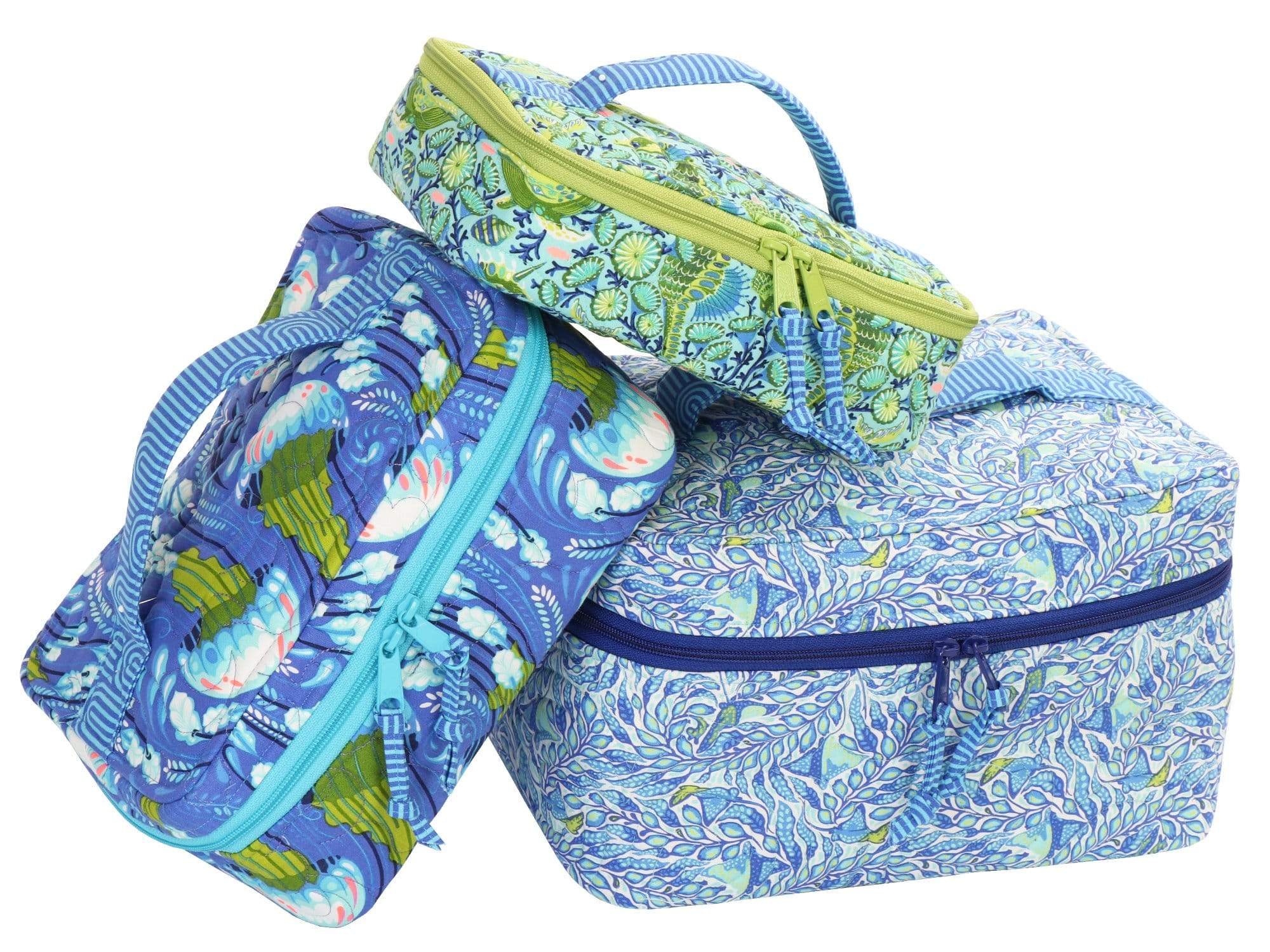 Artistic Quilts with Color pattern BYANNIE - ALL ABOARD! TRAIN CASE TRIO