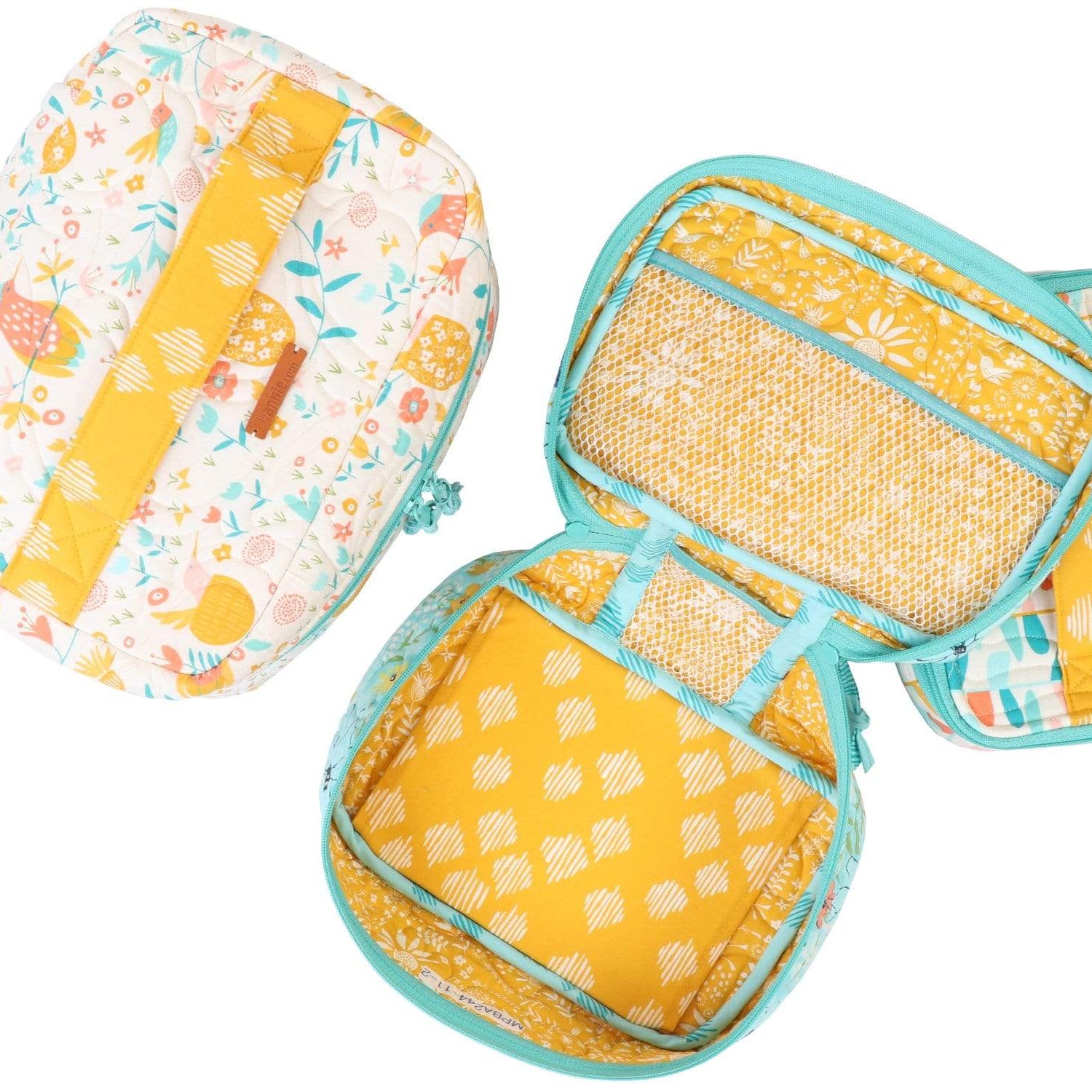 Artistic Quilts with Color pattern BYANNIE - ALL ABOARD! TRAIN CASE TRIO