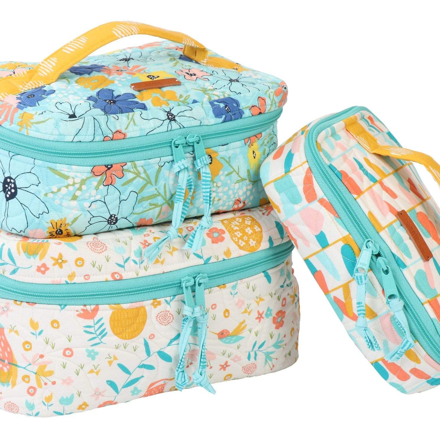Artistic Quilts with Color pattern BYANNIE - ALL ABOARD! TRAIN CASE TRIO