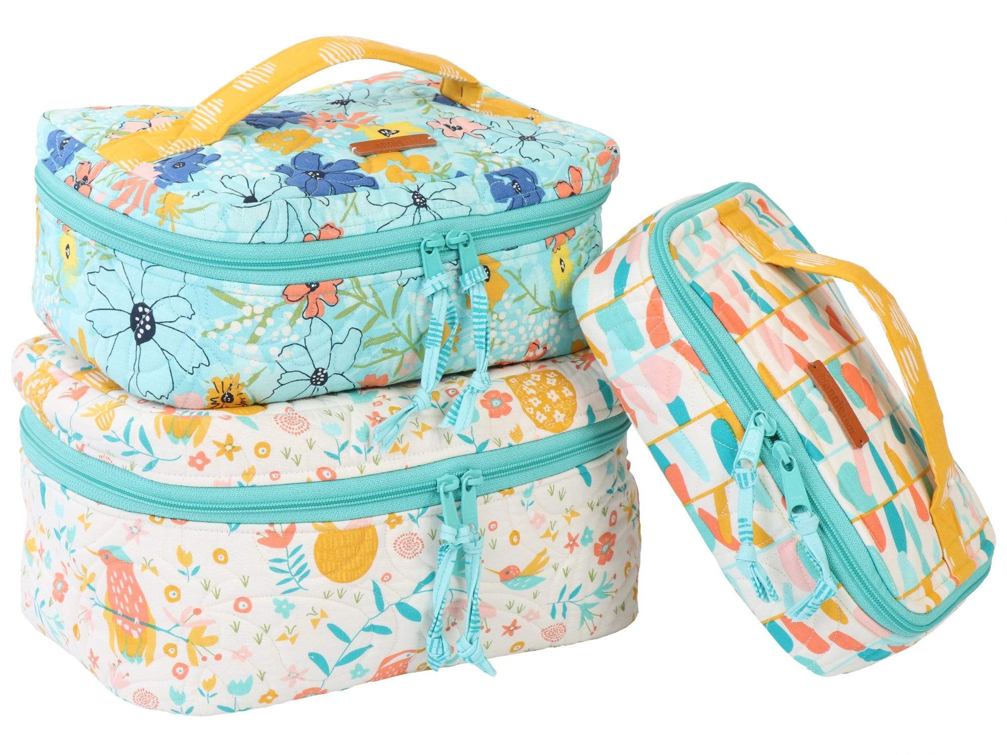Artistic Quilts with Color pattern BYANNIE - ALL ABOARD! TRAIN CASE TRIO