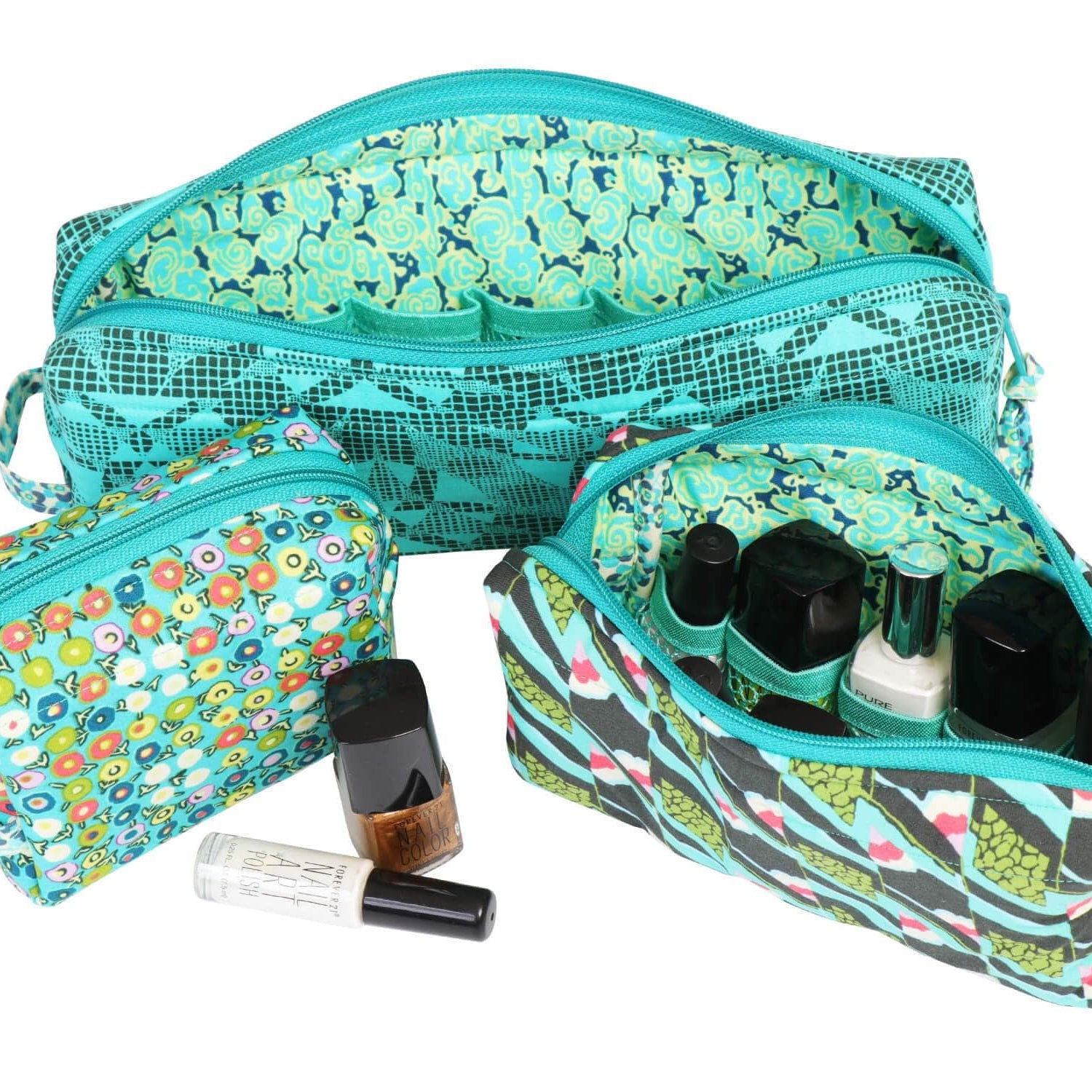 Artistic Quilts with Color pattern BYANNIE - All Bottled Up Zippered bag