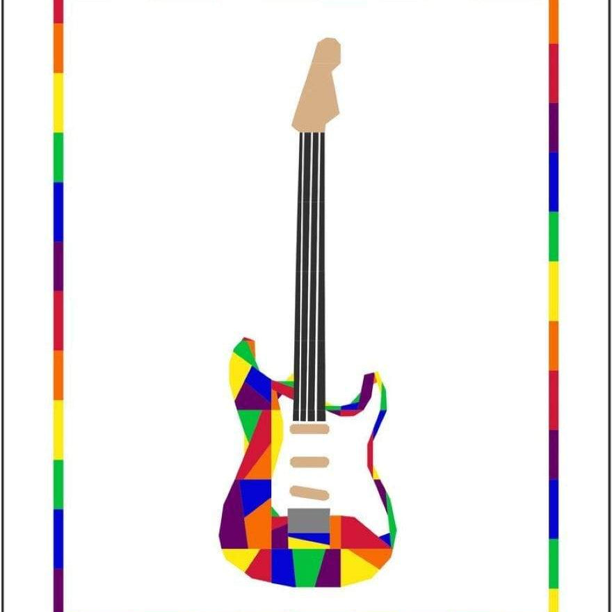 Artistic Quilts with Color pattern Rock Concert by on William's Street