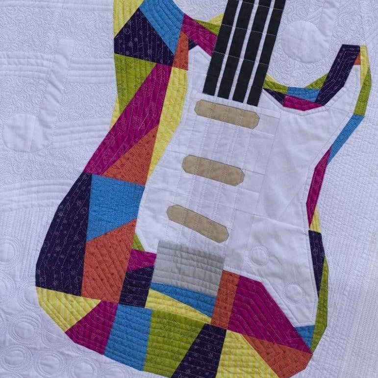 Artistic Quilts with Color pattern Rock Concert by on William's Street