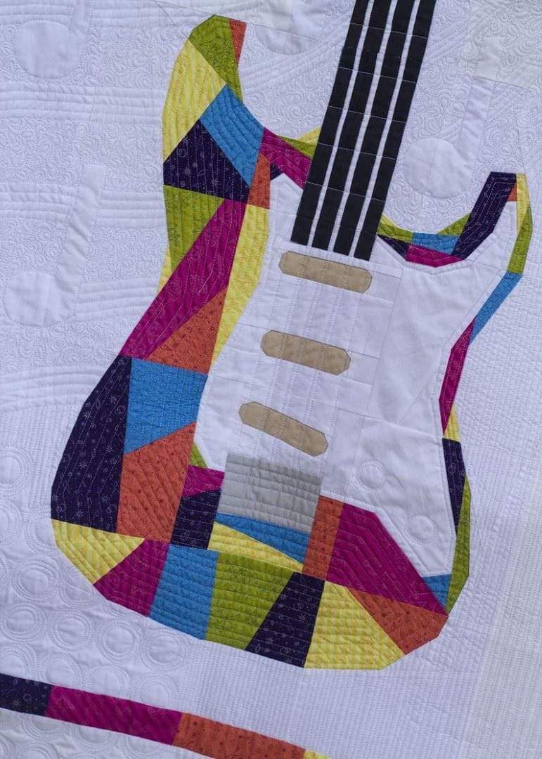 Artistic Quilts with Color pattern Rock Concert by on William's Street
