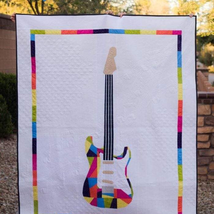 Artistic Quilts with Color pattern Rock Concert by on William's Street