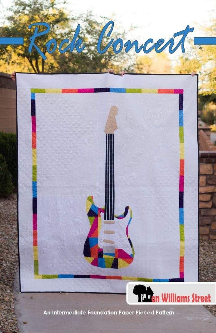 Artistic Quilts with Color pattern Rock Concert by on William's Street