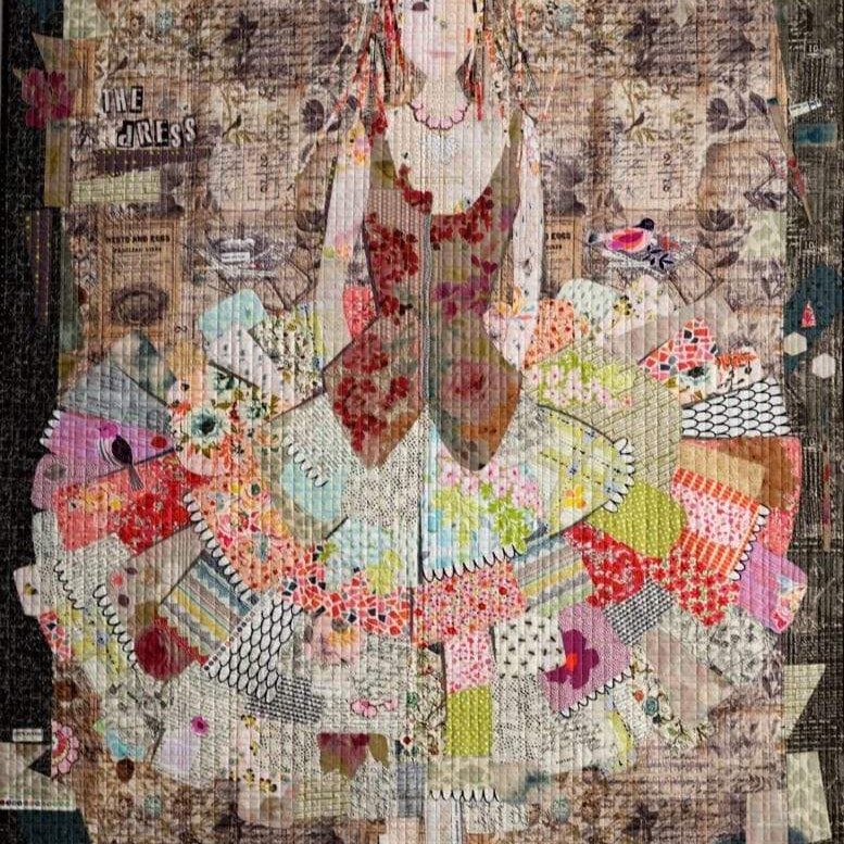 Artistic Quilts with Color pattern The Dress Collage Pattern by Laura Heine