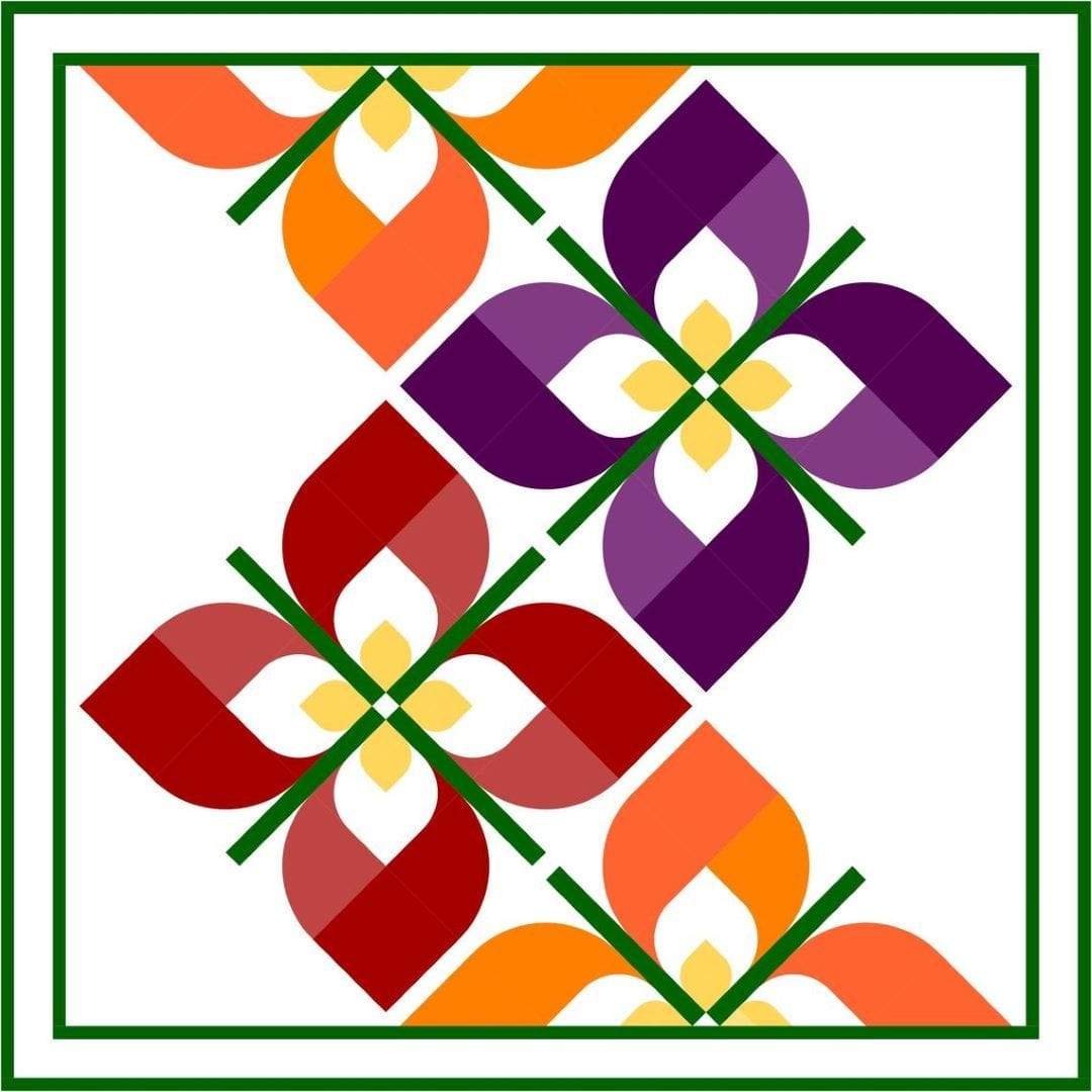 Artistic Quilts with Color pattern Windswept Pattern by on William's Street