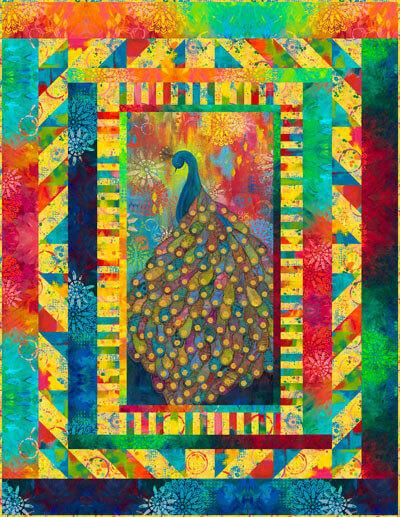 Artistic Quilts with Color Quilt Kit Extravagant Plumage Complete Quilt Kit. Shipping April 2021