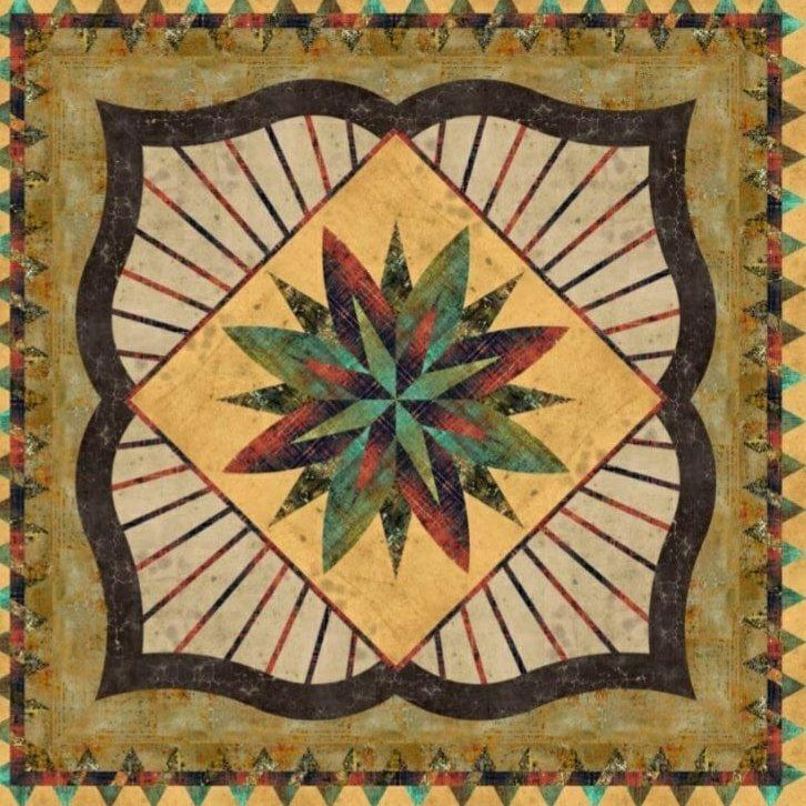 Artistic Quilts with Color Quilt Kit Mysterious Courtyard Complete Quilt Kit Featuring Tim Holtz Abandoned1, Abandoned 2 and Provisions fabric lines. Shipping MAY 2021