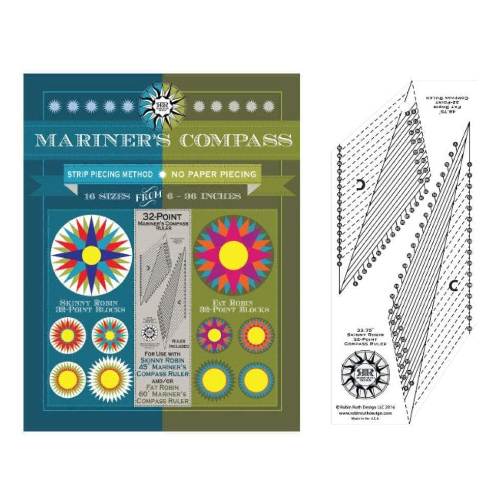 Artistic Quilts with Color ROBIN RUTHG - 32-POINT MARINER'S COMPASS BOOK AND RULER COMBO