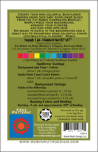 Artistic Quilts with Color template ROBIN RUTH - COLORFUL SUNFLOWER GARDEN PATTERN