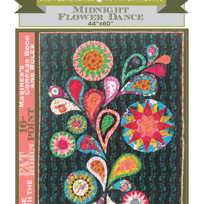 Artistic Quilts with Color template ROBIN RUTH - MIDNIGHT FLOWER DANCE PATTERN