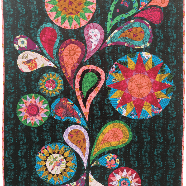 Artistic Quilts with Color template ROBIN RUTH - MIDNIGHT FLOWER DANCE PATTERN