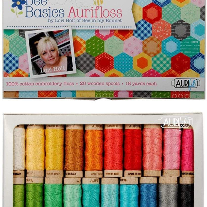 Artistic Quilts with Color Thread Aurifil BEE BASICS AURIFLOSS by Lori Holt