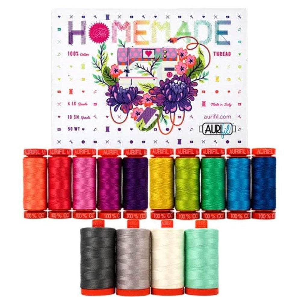 Artistic Quilts with Color Thread Tula Pink Homemade Box Aurifil Thread