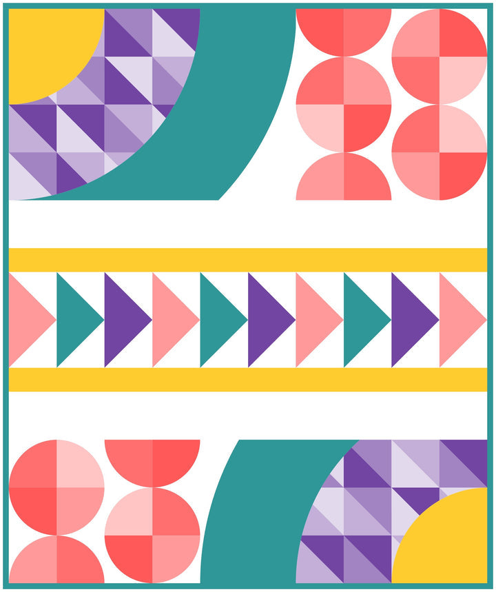 ON WILLIAM'S STREET - SPARK MYSTERY QUILT PATTERN - Artistic Quilts with Color