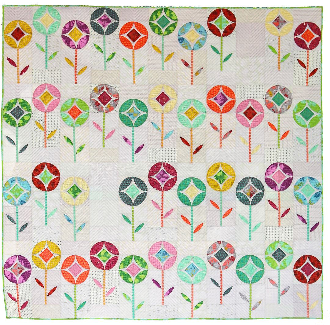 SEW KIND OF WONDERFUL - FLOWER POP PATTERN - Artistic Quilts with Color