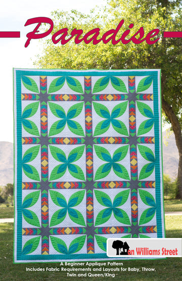 ON WILLIAM'S STREET - PARADISE MODERN QUILT PATTERN - Artistic Quilts with Color