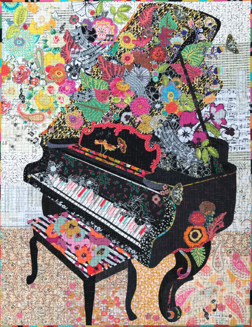 LAURA HEINE - PIANO Pattern - Artistic Quilts with Color