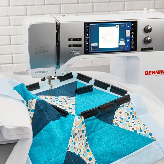 The BERNINA Medium Clamp Hoop is the ideal embroidery hoop for quilters!
