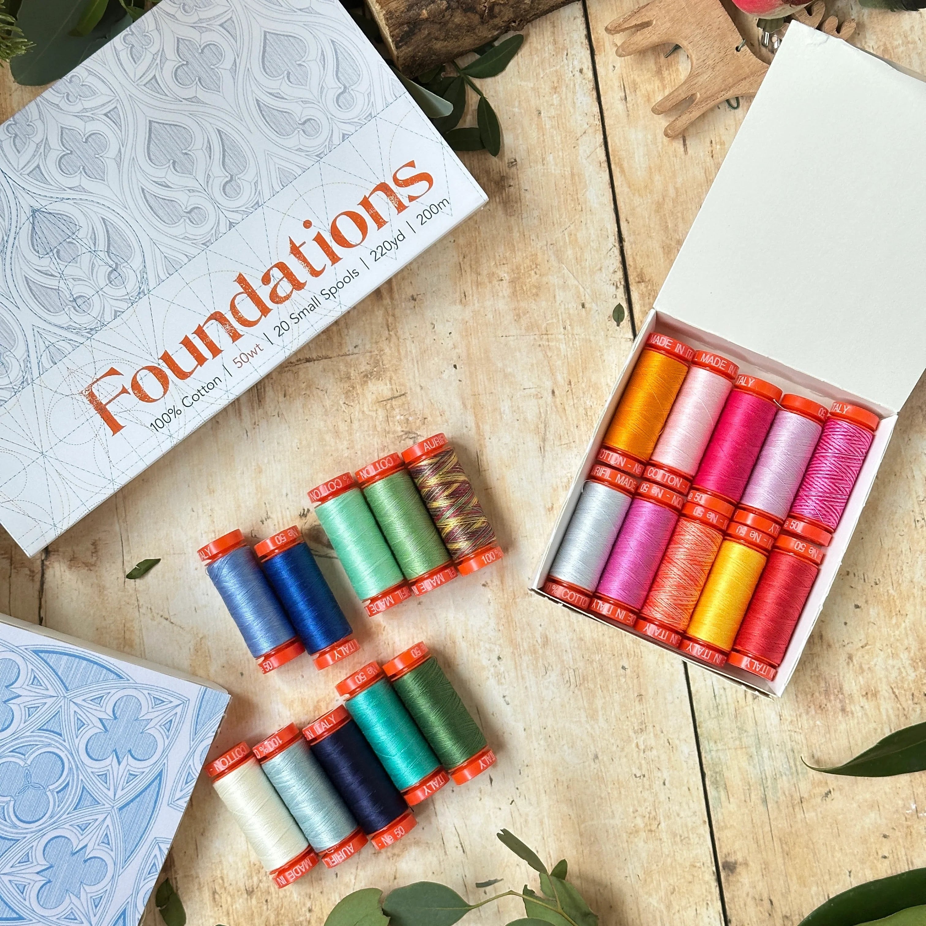 AURIFIL - Foundations 50wt Collection - 20 Small Spools