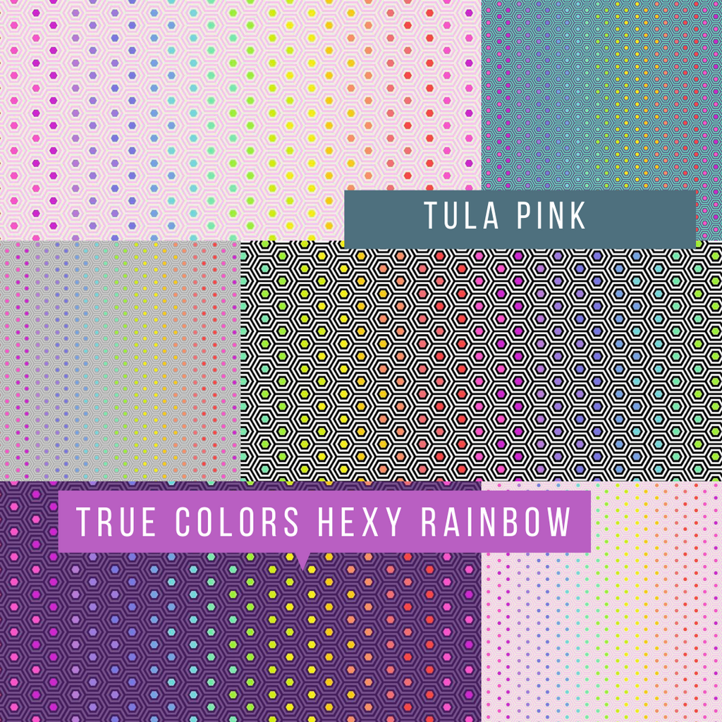 TULA PINK - TRUE COLORS - HEXY RAINBOW