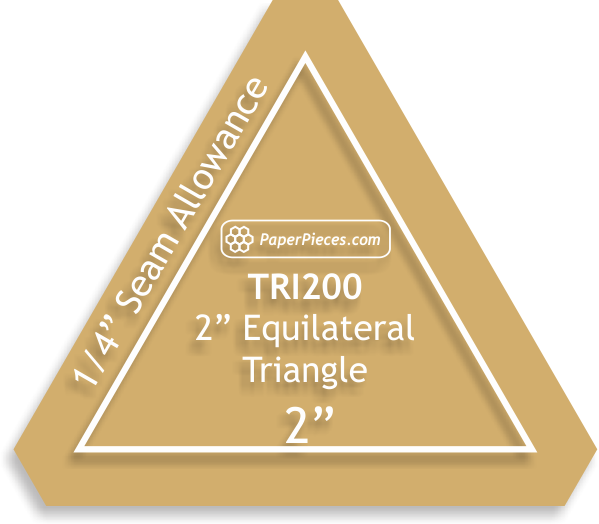 Acrylic Template - Equilateral Triangle 2,  1/4" Seams