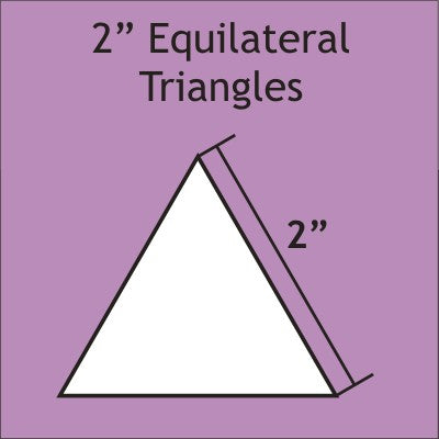 Equilateral Triangle 2" Paper Pieces - Small Pack, 75 pieces