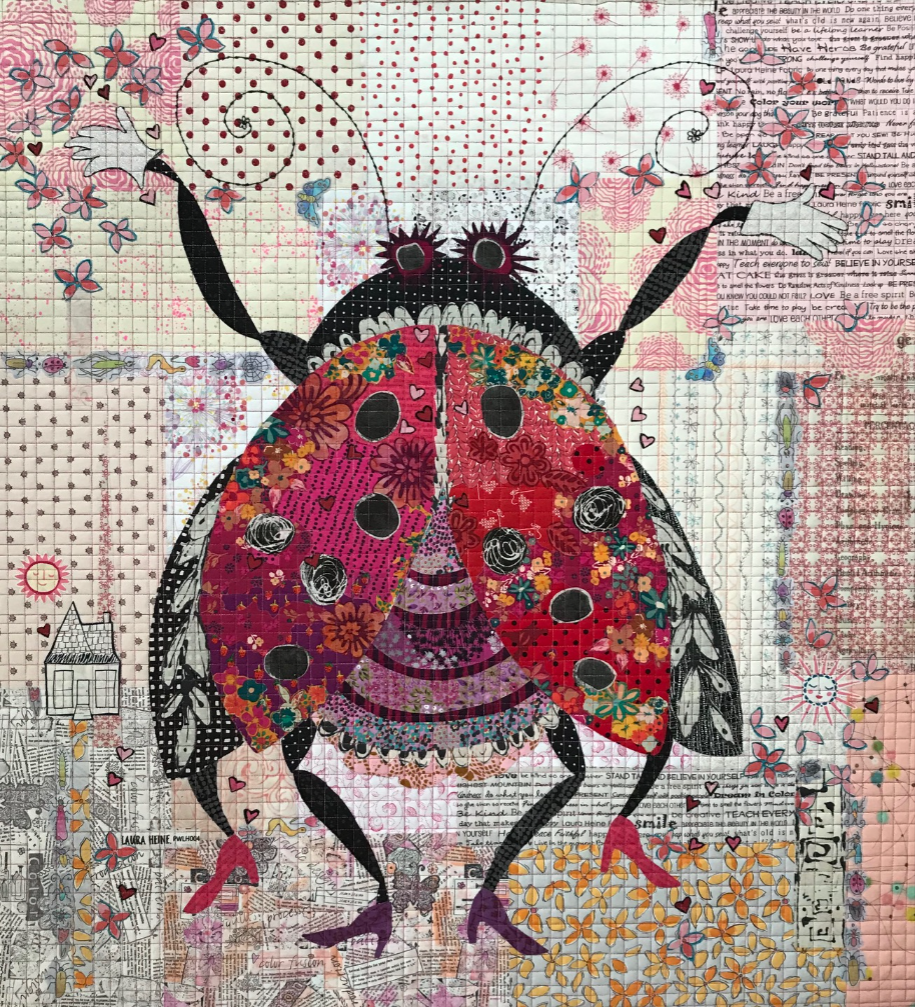 LAURA HEINE - LAURA HEINE -  Scarlett…The Ladybug Collage Pattern