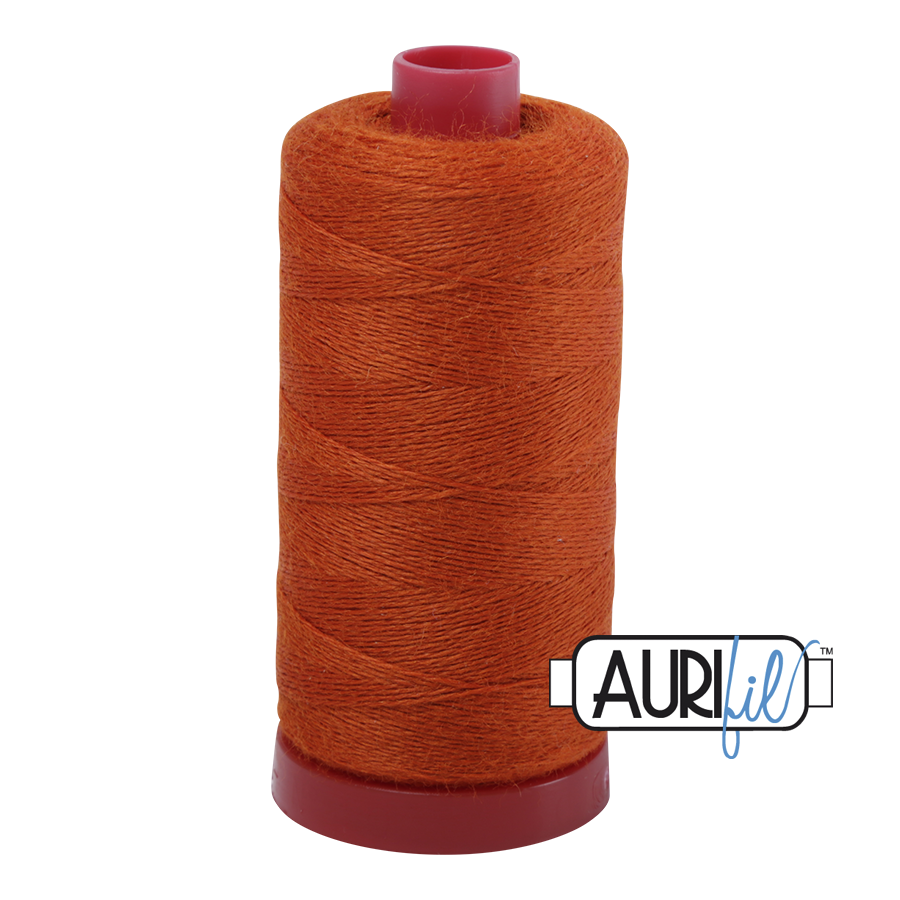 AURIFIL - Lana Wool 12 WT - LARGE SPOOL, 8245 Dark Pumpkin